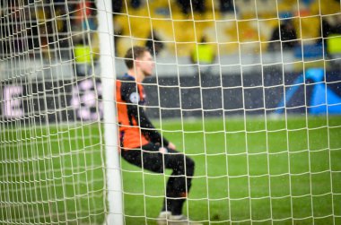 Kiev, Ukrayna - 12 Aralık 2018: Sinirli futbolcular otursun