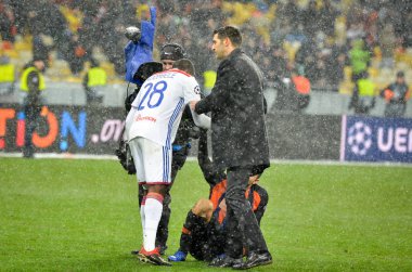 Kiev, Ukrayna - 12 Aralık 2018: Ue sırasında futbolcu
