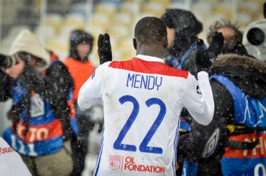 Kiev, Ukrayna - 12 Aralık 2018: Ue sırasında futbolcu