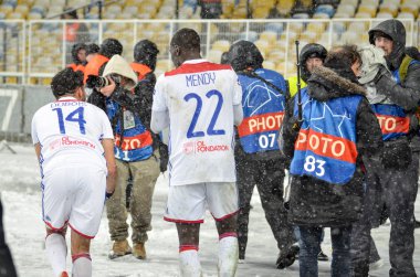 Kiev, Ukrayna - 12 Aralık 2018: Ue sırasında futbolcu