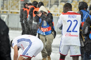 Kiev, Ukrayna - 12 Aralık 2018: Ue sırasında futbolcu