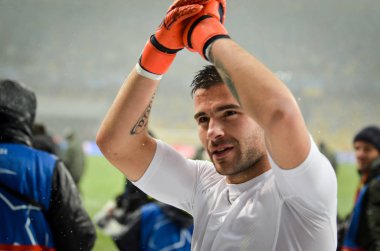 Kiev, Ukrayna - 12 Aralık 2018: Anthony Lopes victo'u kutladı