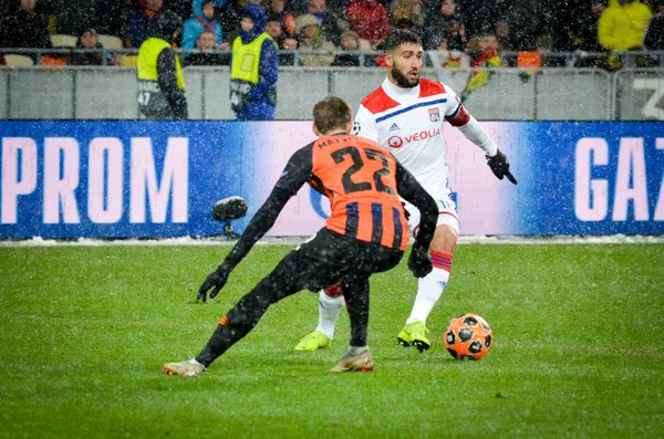 Kiev, Ukrayna - 12 Aralık 2018: Nabil Fekir oyuncusu