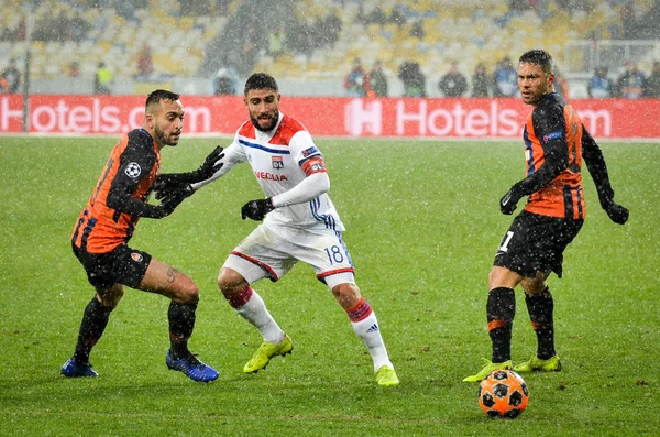 Kiev, Ukrayna - 12 Aralık 2018: Nabil Fekir oyuncusu