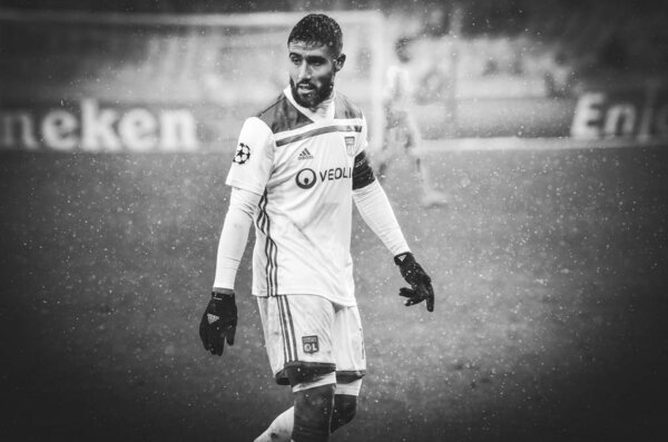 KIEV, UKRAINE - December 12, 2018: Nabil Fekir player during the