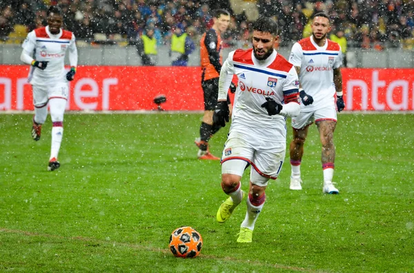 Kiev, Ukrayna - 12 Aralık 2018: Nabil Fekir oyuncusu