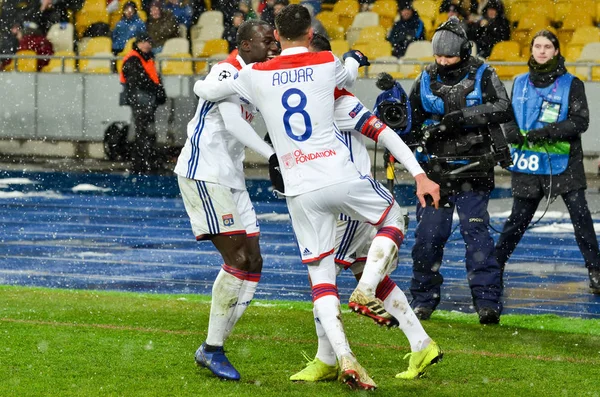 Kiev, Ukrayna - 12 Aralık 2018: Futbolcu Olympique Ly