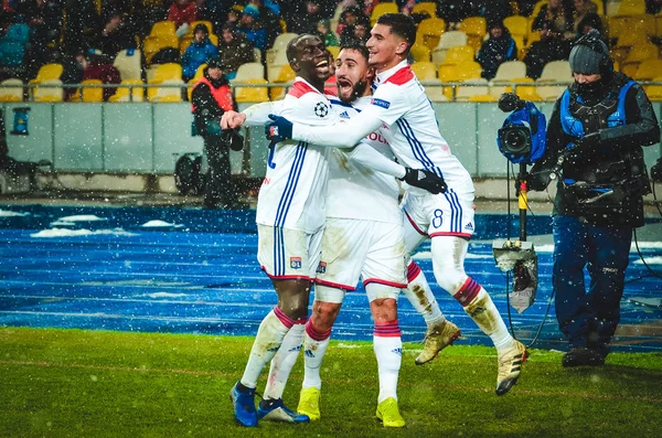 Kiev, Ukrayna - 12 Aralık 2018: Futbolcu Olympique Ly