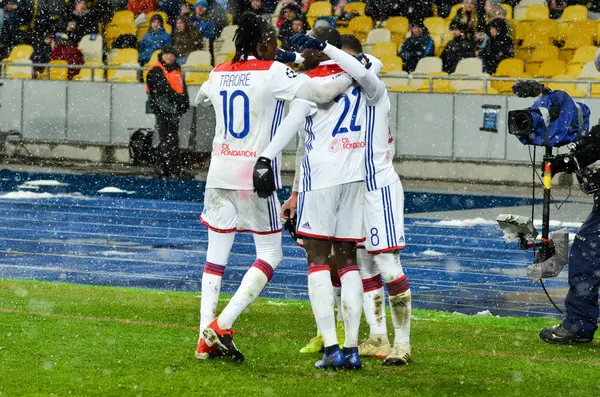 Kiev, Ukrayna - 12 Aralık 2018: Futbolcu Olympique Ly
