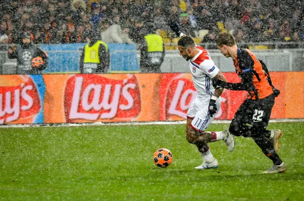 Kiev, Oekraïne-12 december 2018: Memphis Depay speler tijdens t — Stockfoto