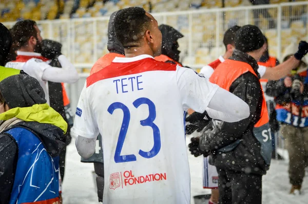 KIEV, UKRAINE - 12 Desember 2018: Kenny Tete pemain selama — Stok Foto