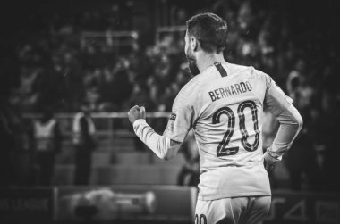 Kharkiv, Ukrayna - 23 Ekim 2018: Bernardo Silva gitmek kutlamak