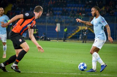 Kharkiv, Ukrayna - 23 Ekim 2018: Raheem Sterling 
