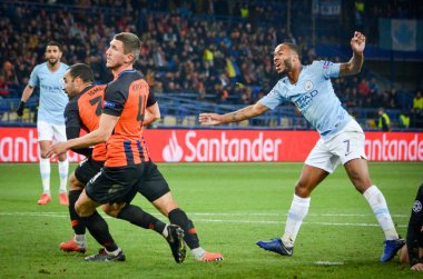 Kharkiv, Ukrayna - 23 Ekim 2018: Raheem Sterling 
