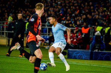 Kharkiv, Ukrayna - 23 Ekim 2018: Ue sırasında Gabriel Jesus