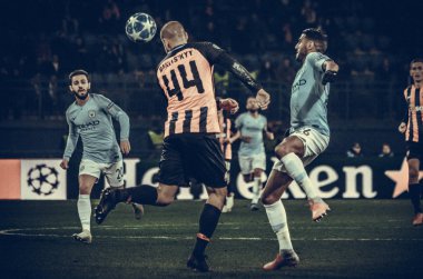 Kharkiv, Ukrayna - 23 Ekim 2018: Riyad Mahrez Uef sırasında