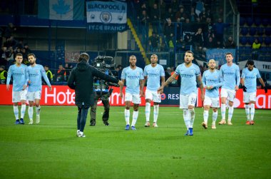 Kharkiv, Ukrayna - 23 Ekim 2018: Manchester City Football pl