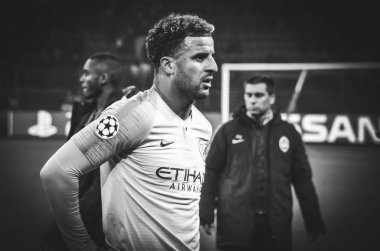 Kharkiv, Ukrayna - 23 Ekim 2018: Kyle Walker Uefa sırasında