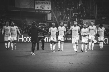 Kharkiv, Ukrayna - 23 Ekim 2018: Manchester City Football pl