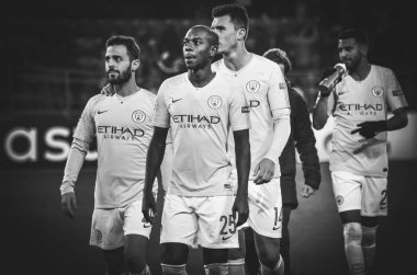 Kharkiv, Ukrayna - 23 Ekim 2018: Fernandinho Uefa