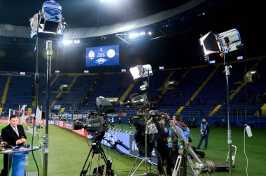 Kharkiv, Ukrayna - 23 Ekim 2018: Stadyumun genel görünümü