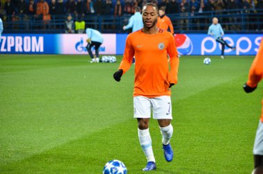 Kharkiv, Ukrayna - 23 Ekim 2018: Raheem Sterling 