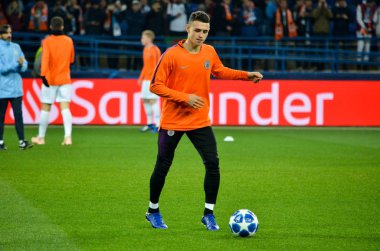 Kharkiv, Ukrayna - 23 Ekim 2018: Phil Foden Uefa sırasında 