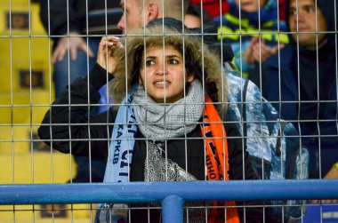 Kharkiv, Ukrayna - 23 Ekim 2018: Güzel duygusal kız olmak