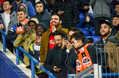 Kharkiv, Ukrayna - 23 Ekim 2018: Futbolda seyirci 