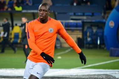 Kharkiv, Ukrayna - 23 Ekim 2018: Benjamin Mendy U sırasında