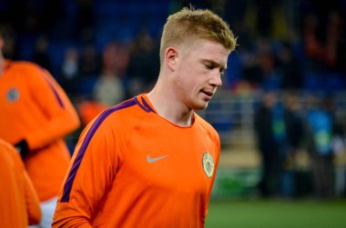 Kharkiv, Ukrayna - 23 Ekim 2018: Kevin De Bruyne 