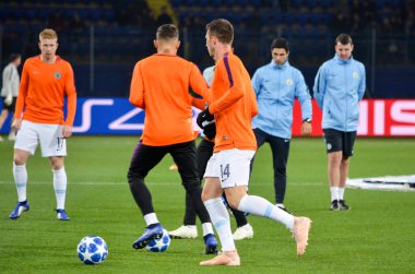 Kharkiv, Ukrayna - 23 Ekim 2018: Aymeric Laporte 