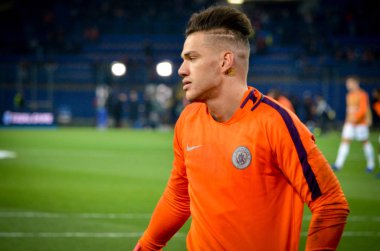 Kharkiv, Ukrayna - 23 Ekim 2018: EDERSON oyuncusu U sırasında