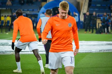 Kharkiv, Ukrayna - 23 Ekim 2018: Kevin De Bruyne 