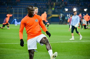 Kharkiv, Ukrayna - 23 Ekim 2018: Benjamin Mendy U sırasında