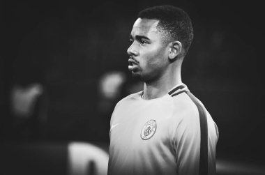 Kharkiv, Ukrayna - 23 Ekim 2018: Ue sırasında Gabriel Jesus