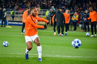 Kharkiv, Ukrayna - 23 Ekim 2018: Raheem Sterling 