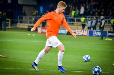 Kharkiv, Ukrayna - 23 Ekim 2018: Kevin De Bruyne 