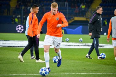 Kharkiv, Ukrayna - 23 Ekim 2018: Kevin De Bruyne 