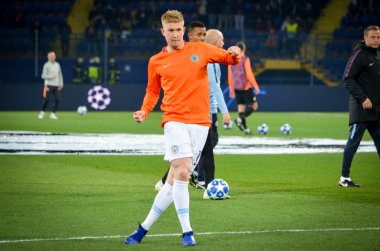 Kharkiv, Ukrayna - 23 Ekim 2018: Kevin De Bruyne 