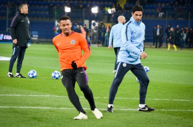 Kharkiv, Ukrayna - 23 Ekim 2018: Ue sırasında Gabriel Jesus