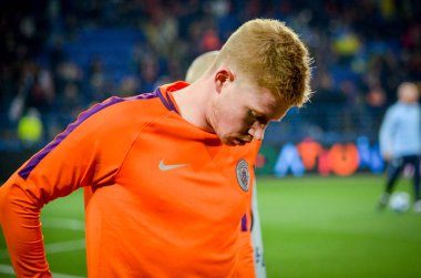 Kharkiv, Ukrayna - 23 Ekim 2018: Kevin De Bruyne 