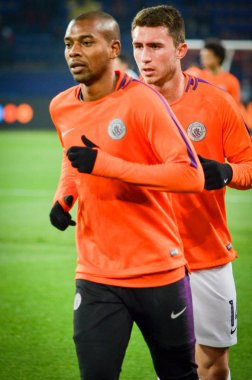 Kharkiv, Ukrayna - 23 Ekim 2018: Fernandinho Uefa