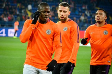 Kharkiv, Ukrayna - 23 Ekim 2018: Benjamin Mendy U sırasında