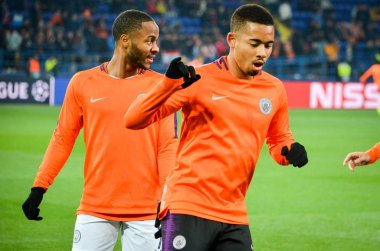 Kharkiv, Ukrayna - 23 Ekim 2018: Ue sırasında Gabriel Jesus