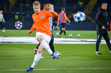 Kharkiv, Ukrayna - 23 Ekim 2018: Kevin De Bruyne 