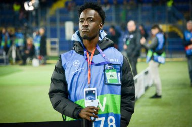 Kharkiv, Ukrayna - 23 Ekim 2018: Gazeteci in Tv manik duri