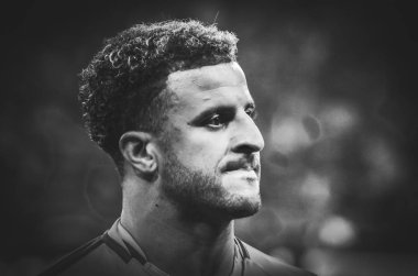 Kharkiv, Ukrayna - 23 Ekim 2018: Kyle Walker Uefa sırasında