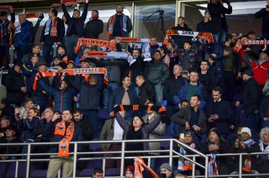 Kharkiv, Ukrayna - 23 Ekim 2018: Futbolda seyirci 