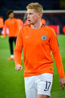 Kharkiv, Ukrayna - 23 Ekim 2018: Kevin De Bruyne 